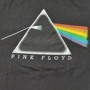 Pink Floyd Shirt Mens Medium Dark Side Of The Moon Album Prism Black SS Tee